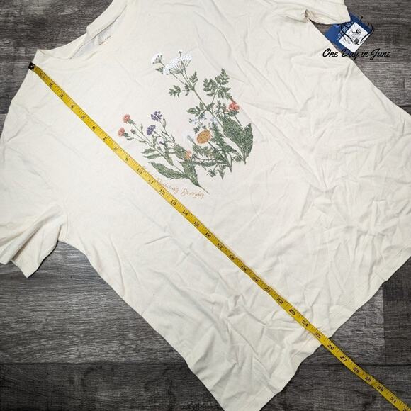 Arizona Jean Co. Juniors Floral Short Sleeve Tee Size S - Picture 4 of 5